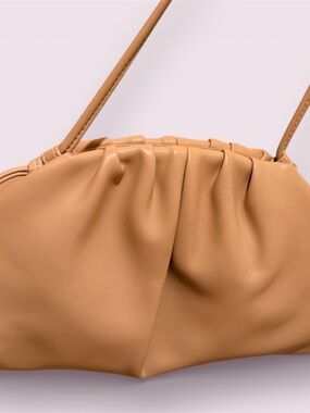 Banana Republic Tan Shoulder Bag with Gathered Detail